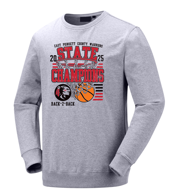 East Poinsett County Warriors 2025 Boys Basketball Champions Crewneck Sweatshirt