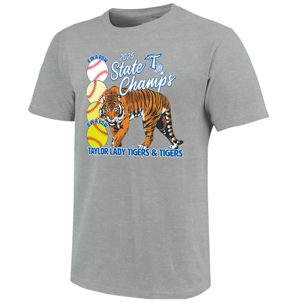Taylor Tigers 2025 Taylor Champs Tiger Short Sleeve T-Shirt