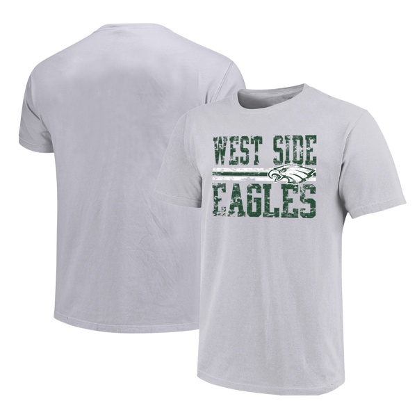 West Side Eagles Distress Overlay Unisex Cotton T-Shirt
