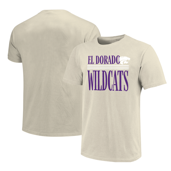 El Dorado Wildcats Tall Type Lines Unisex Cotton T-Shirt