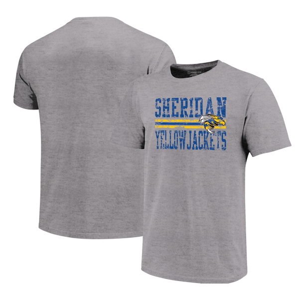 Sheridan Yellowjackets Distress Overlay Unisex Cotton T-Shirt