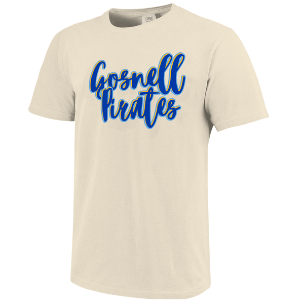 Gosnell Pirates Script Outlines Comfort Color Short Sleeve T-Shirt