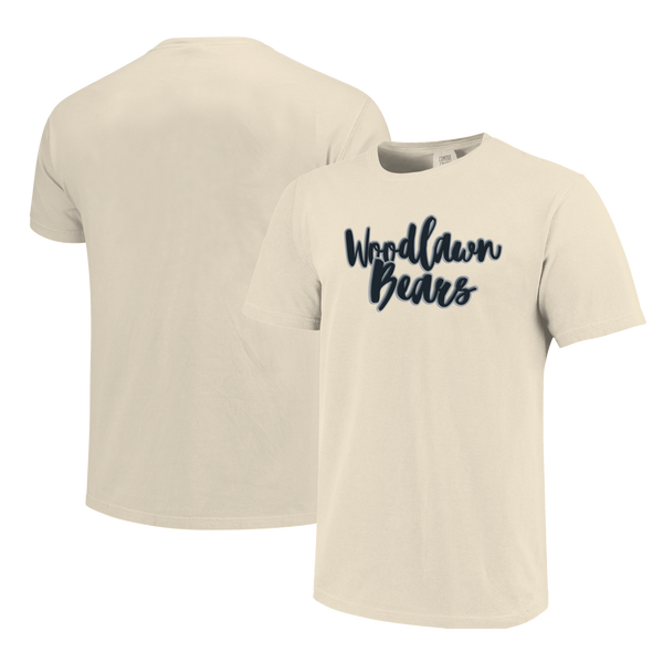 Woodlawn Bears Script Outlines Comfort Color Short Sleeve T-Shirt