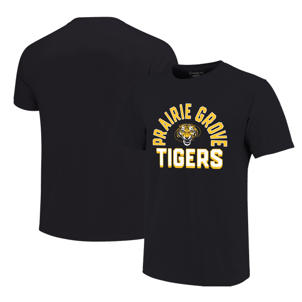 Prairie Grove Tigers Arch Mascot Logo Unisex Cotton T-Shirt