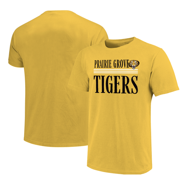 Prairie Grove Tigers Tall Type Lines Unisex Cotton T-Shirt