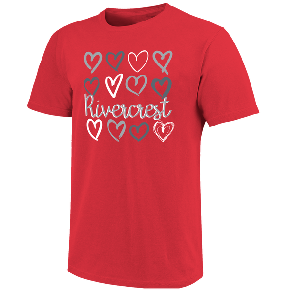 Rivercrest Colts Hearts Unisex Cotton T-Shirt