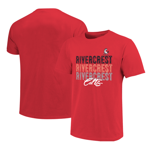 Rivercrest Colts Stacked School Unisex Cotton T-Shirt