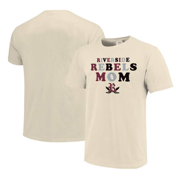 Riverside Rebels Rainbow Letters Mom Comfort Color Short Sleeve T-Shirt