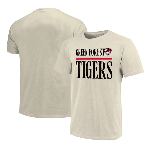 Green Forest Tigers Tall Type Lines Unisex Cotton T-Shirt