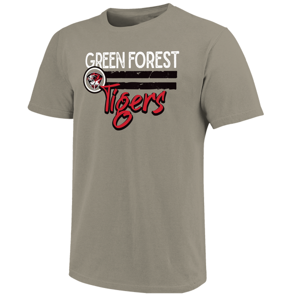 Green Forest Tigers Distressed Lines Unisex Cotton T-Shirt