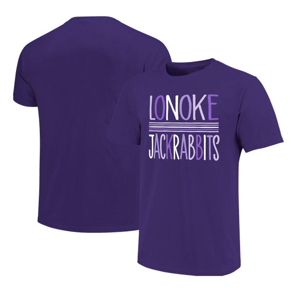 Lonoke Jackrabbits Color Sketch Letters Unisex Cotton T-Shirt