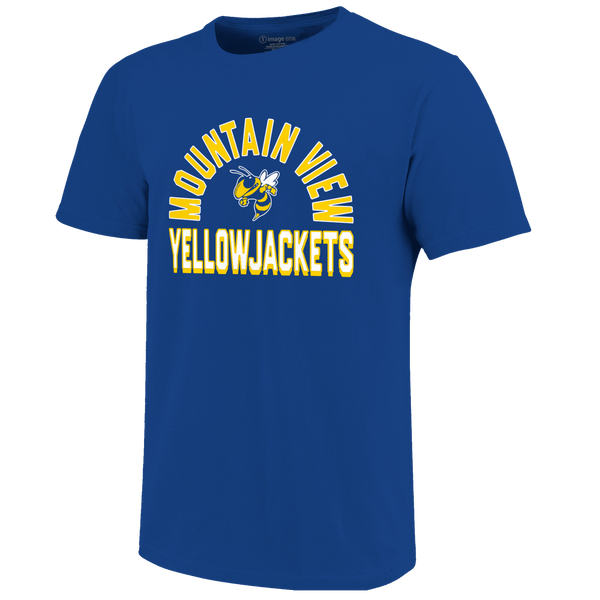 Mountain View Yellowjackets Arch & Type Unisex Cotton T-Shirt