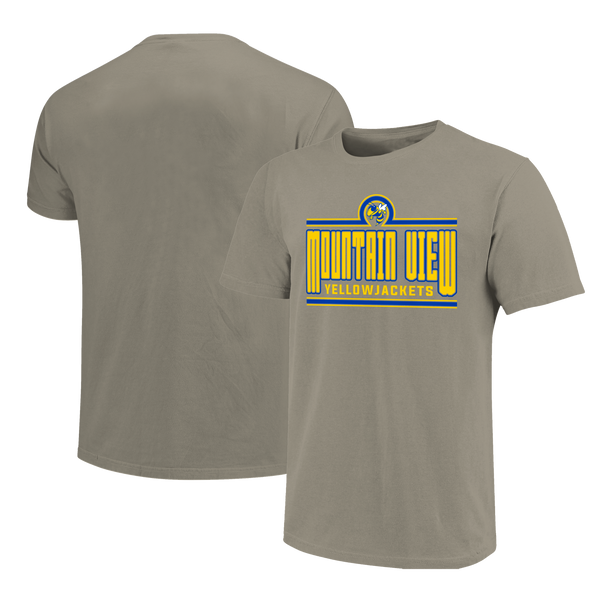 Mountain View Yellowjackets Tall Letter Bars Unisex Cotton T-Shirt