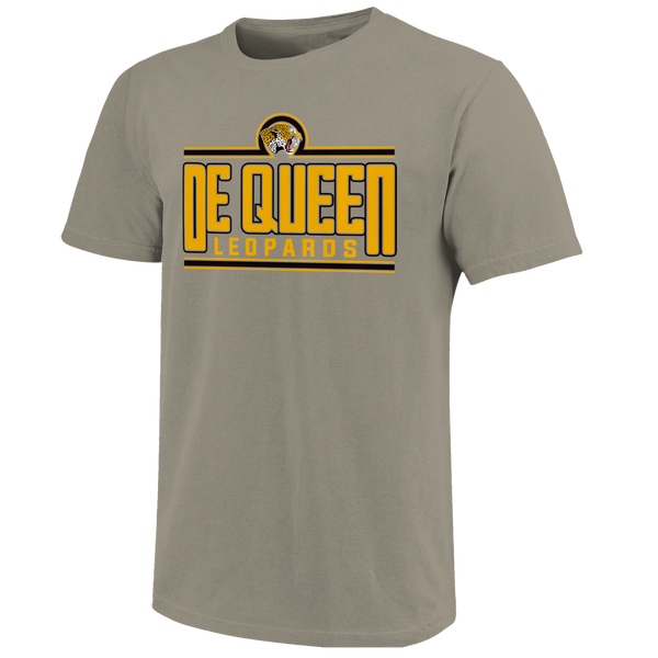 DeQueen Leopards Tall Letter Bars Unisex Cotton T-Shirt