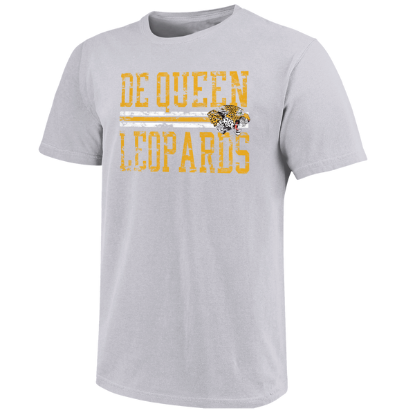 DeQueen Leopards Distress Overlay Unisex Cotton T-Shirt