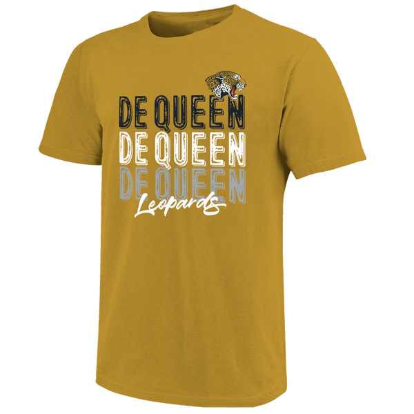 DeQueen Leopards Stacked School Unisex Cotton T-Shirt