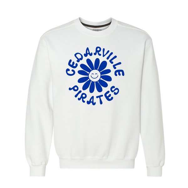 Cedarville Pirates All Smiles Fleece Crewneck