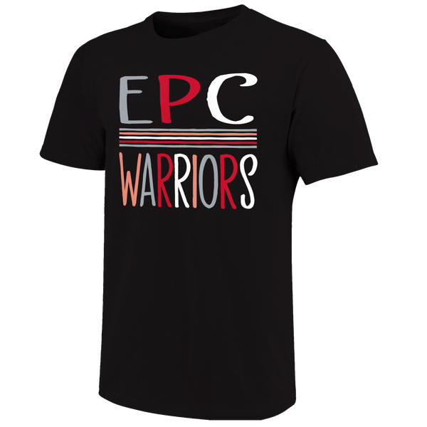 East Poinsett County Warriors Color Sketch Letters Unisex Cotton T-Shirt