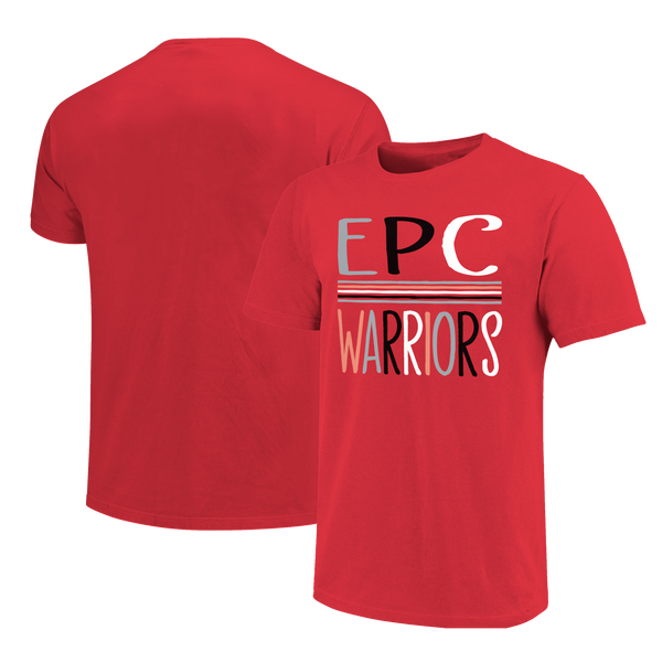 East Poinsett County Warriors Color Sketch Letters Unisex Cotton T-Shirt