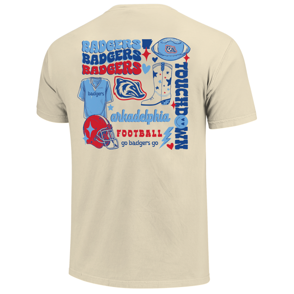 Arkadelphia Badgers Football Season Comfort Color T-Shirt