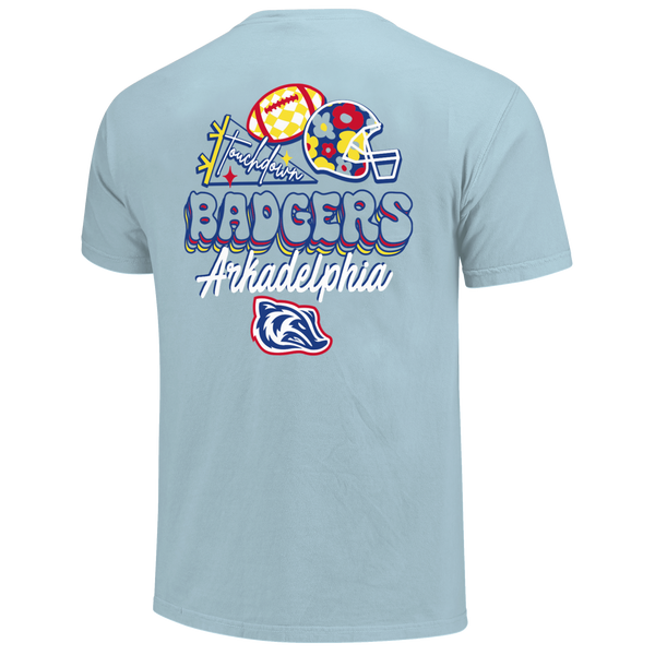 Arkadelphia Badgers Floral Football Comfort Color T-Shirt