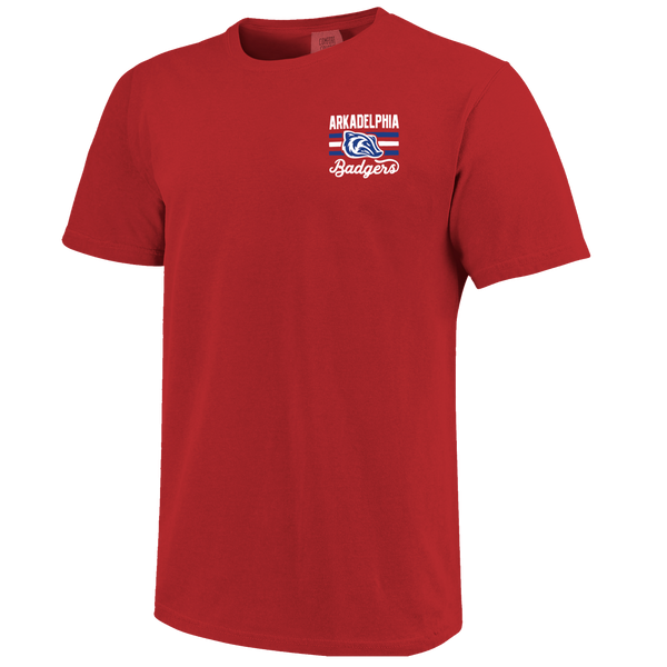 Arkadelphia Badgers Bar Stacked Helmet Comfort Color T-Shirt