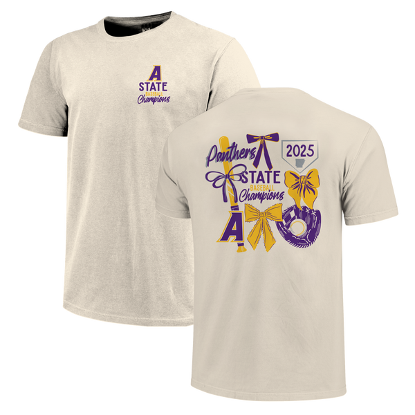 Ashdown Panthers 2025 Baseball Bows State Champs Short Sleeve Comfort Color T-Shirt