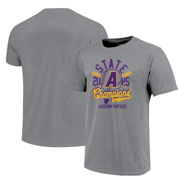 Ashdown Panthers 2025 Baseball Champs Script Short Sleeve T-Shirt