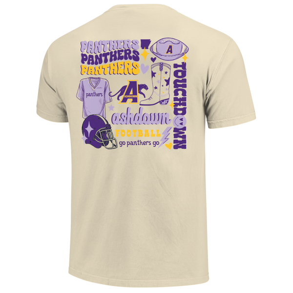 Ashdown Panthers Football Season Comfort Color T-Shirt
