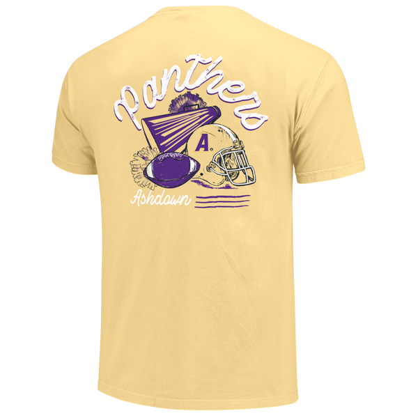 Ashdown Panthers Football Cheer Comfort Color T-Shirt