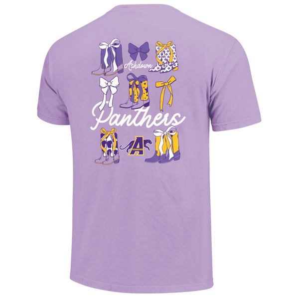 Ashdown Panthers Boots & Bows Comfort Color T-Shirt