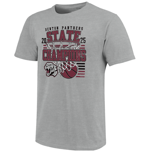 Benton Panthers 2025 Boys Basketball Champions Short Sleeve T-Shirt