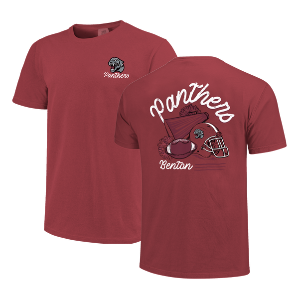 Benton Panthers Football Cheer Comfort Color T-Shirt