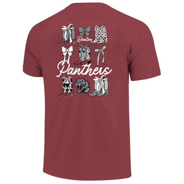 Benton Panthers Boots & Bows Comfort Color T-Shirt