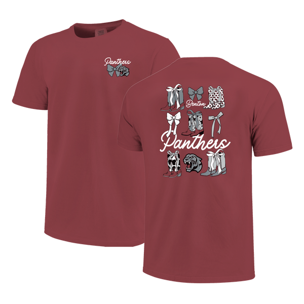 Benton Panthers Boots & Bows Comfort Color T-Shirt