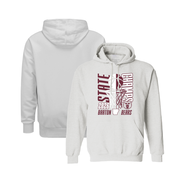Barton Bears 2026 Boys Basketball State Champs Hooded Sweatshirt