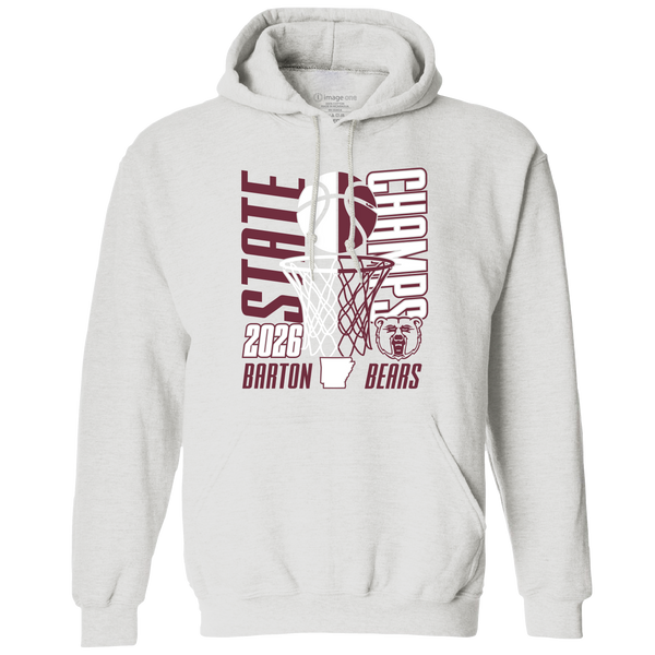 Barton Bears 2026 Boys Basketball State Champs Hooded Sweatshirt