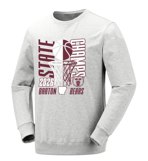 Barton Bears 2026 Boys Basketball State Champs Crewneck Sweatshirt