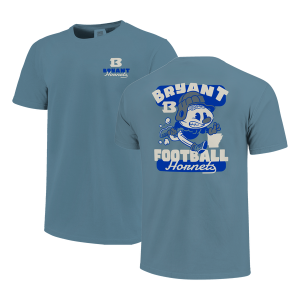Bryant Hornets Retro Animated Football Comfort Color T-Shirt