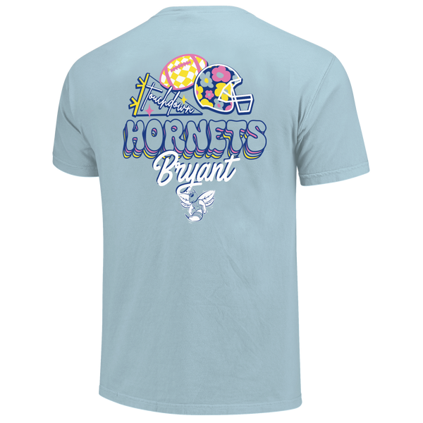 Bryant Hornets Floral Football Comfort Color T-Shirt