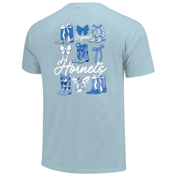 Bryant Hornets Boots & Bows Comfort Color T-Shirt