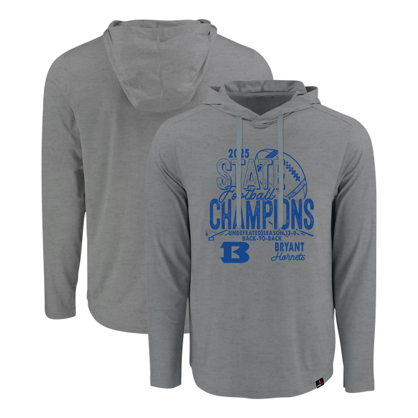 Bryant Hornets 2025 Football State Champs Long Sleeve Hooded T-Shirt