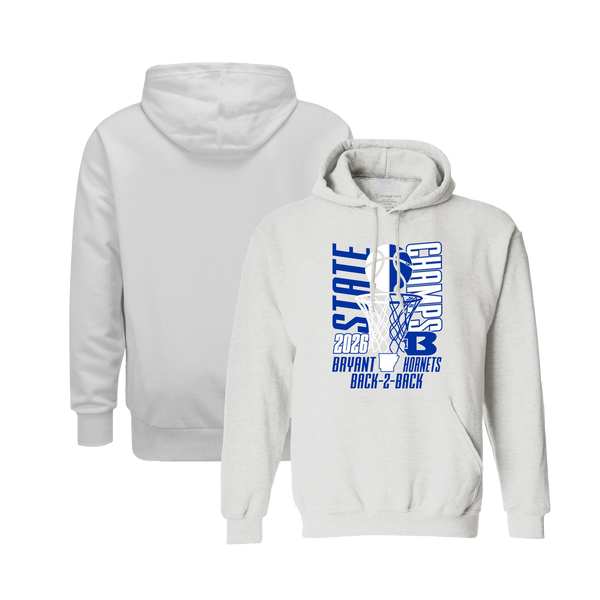 Bryant Hornets 2026 Boys Basketball State Champs Hooded Sweatshirt
