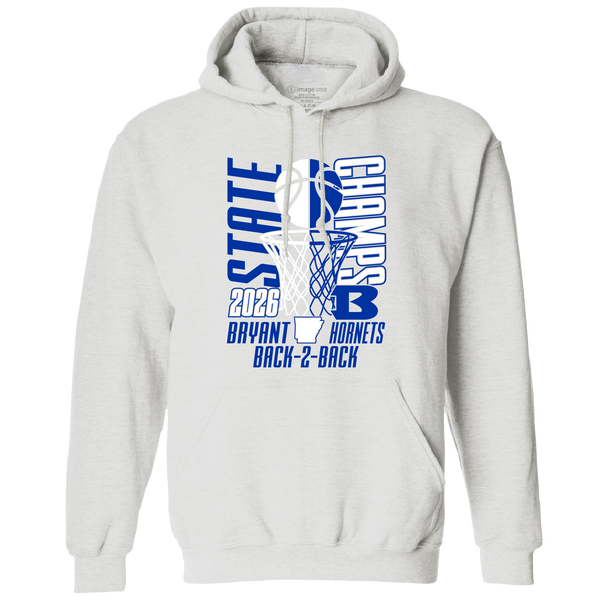 Bryant Hornets 2026 Boys Basketball State Champs Hooded Sweatshirt
