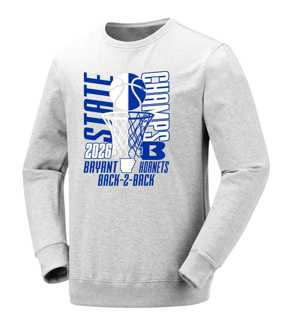 Bryant Hornets 2026 Boys Basketball State Champs Crewneck Sweatshirt