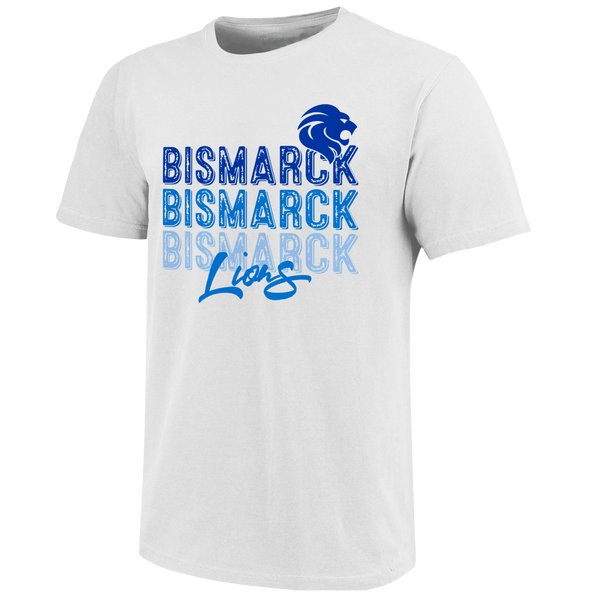 Bismarck Lions Stacked School Unisex Cotton T-Shirt
