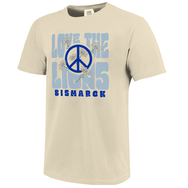 Bismarck Lions Love and Peace Comfort Color T-Shirt