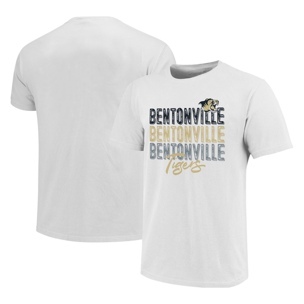 Bentonville Tigers Stacked School Unisex Cotton T-Shirt