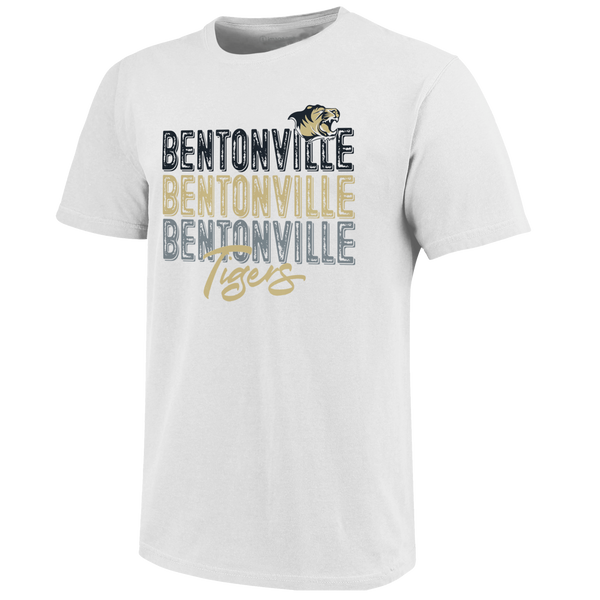 Bentonville Tigers Stacked School Unisex Cotton T-Shirt