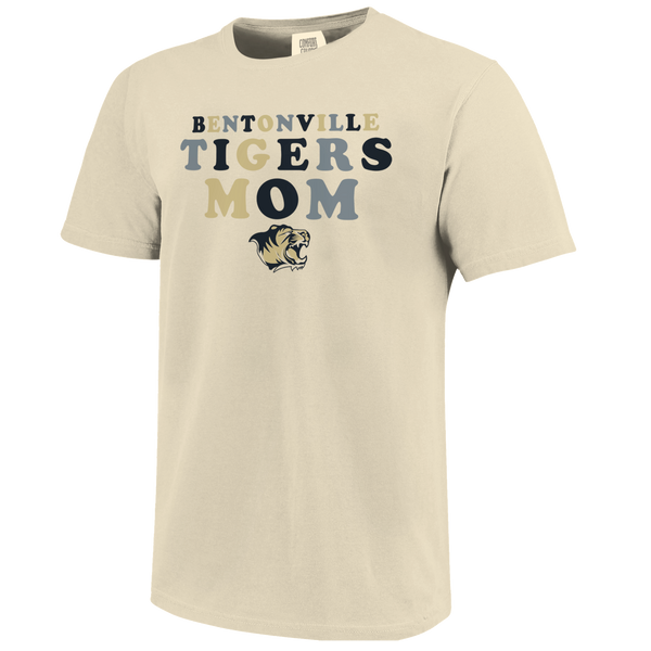 Bentonville Tigers Rainbow Letters Mom Comfort Color T-Shirt